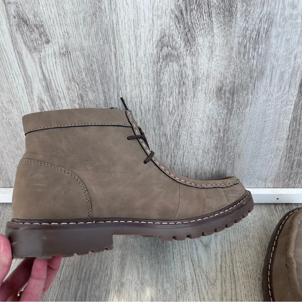 Sonoma Ankle Boots Men's Size 8 Taupe Foster Comfort Lace Up